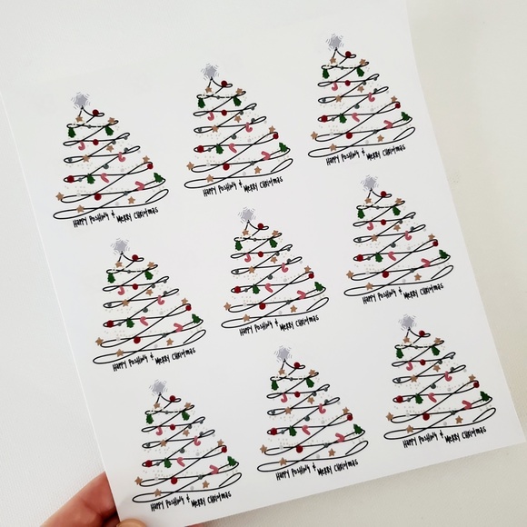 LB049 STICKERS Merry Poshmas Custom Poshmark Holiday Stickers Perosnalizable - Picture 4 of 8